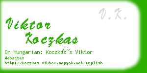 viktor koczkas business card